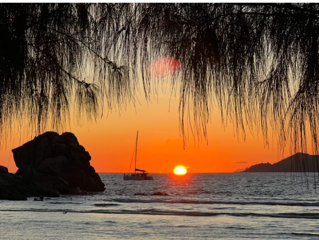 Sonnenuntergang auf den Seychellen