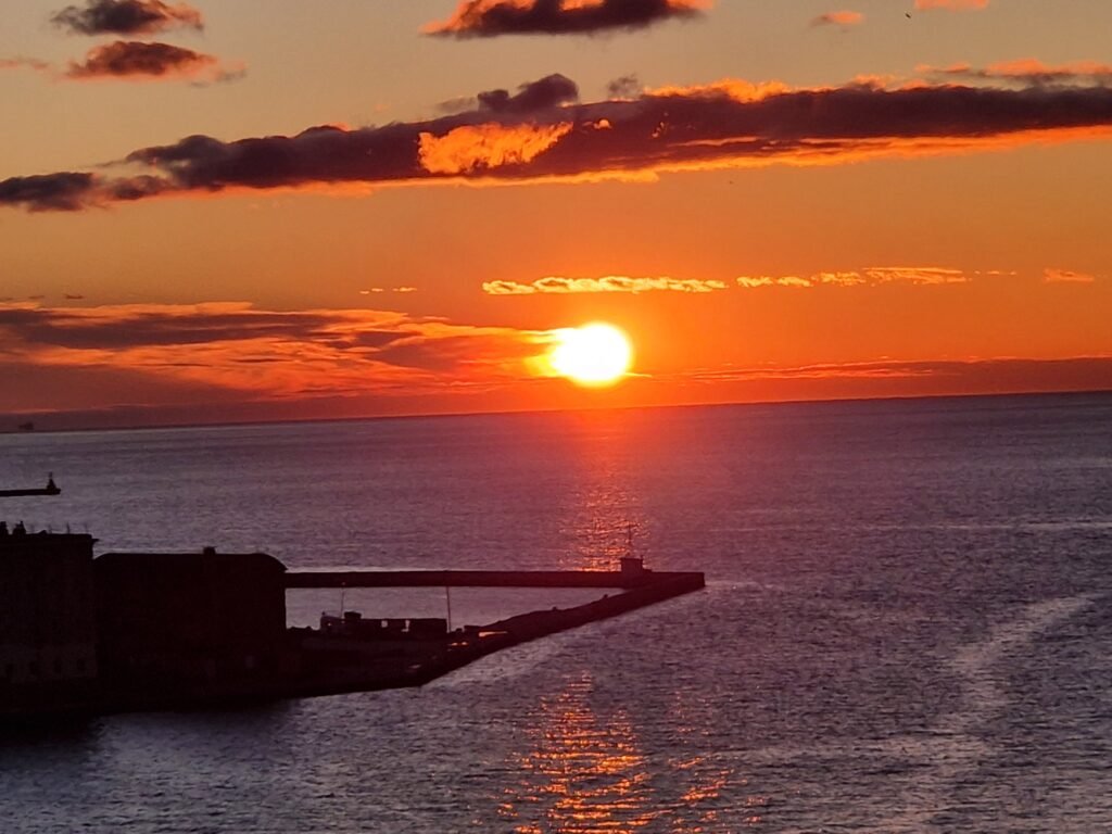 Sonnenuntergang in Triest