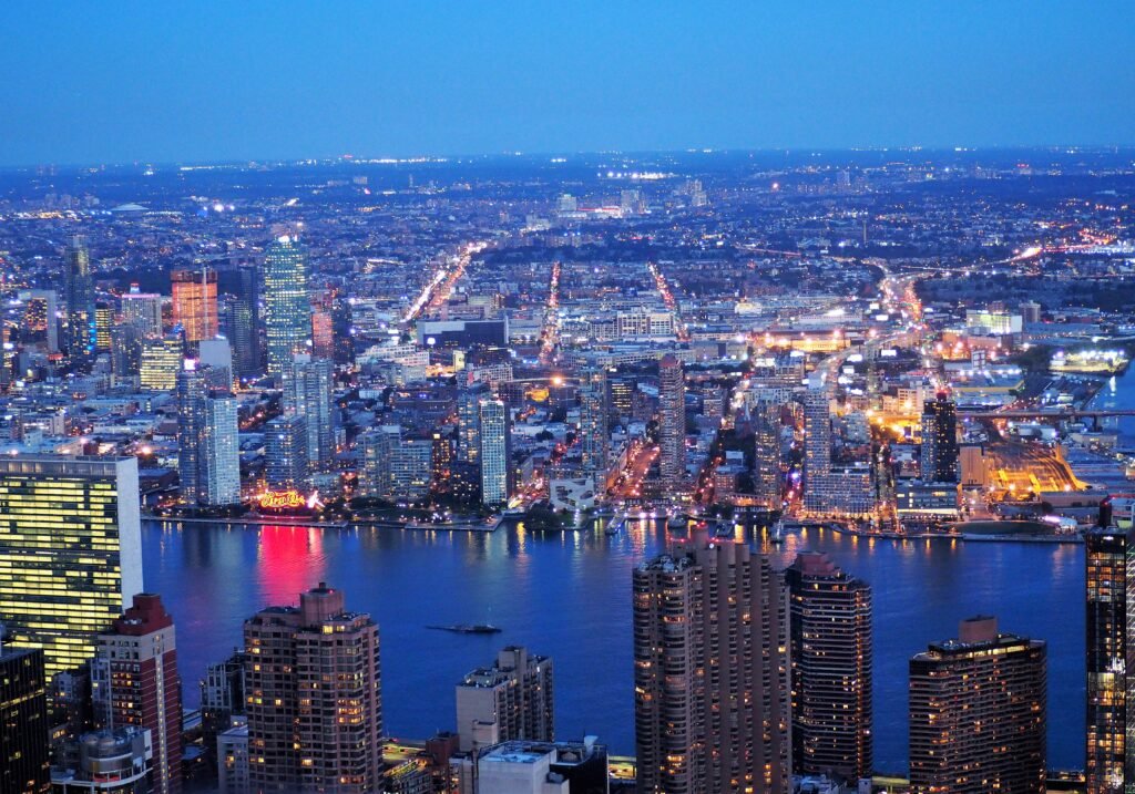 Aussicht von "Top of the Rock" Abendstimmung New York